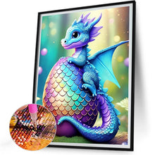 Load image into Gallery viewer, Colorful Little Dragon Holding Eggs 30*40CM(Canvas) Full Round Drill Diamond Painting