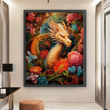 Load image into Gallery viewer, Yishu - Flower And Dragon - 50*60CM 11CT 3 Stamped Cross Stitch