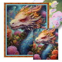 Load image into Gallery viewer, Yishu - Flower And Dragon - 50*60CM 11CT 3 Stamped Cross Stitch