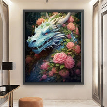 Load image into Gallery viewer, DIY - Flower And Dragon - 50*60CM 11CT 3 Stamped Cross Stitch