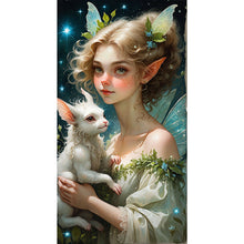 Load image into Gallery viewer, Yishu - Elf Girl - 40*75CM 11CT 3 Stamped Cross Stitch