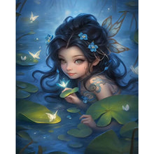 Load image into Gallery viewer, Yishu - Butterfly Fairy Girl - 50*60CM 11CT 3 Stamped Cross Stitch