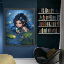 Load image into Gallery viewer, Yishu - Butterfly Fairy Girl - 50*60CM 11CT 3 Stamped Cross Stitch