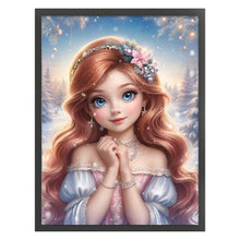 Load image into Gallery viewer, Yishu - Winter Girl - 50*65CM 11CT 3 Stamped Cross Stitch