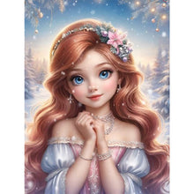 Load image into Gallery viewer, Yishu - Winter Girl - 50*65CM 11CT 3 Stamped Cross Stitch