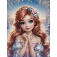Load image into Gallery viewer, Yishu - Winter Girl - 50*65CM 11CT 3 Stamped Cross Stitch