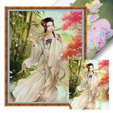 Load image into Gallery viewer, Yishu - Ancient Style Girl - 40*50CM 11CT 3 Stamped Cross Stitch