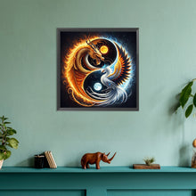 Load image into Gallery viewer, Fire Dragon Ice Phoenix Yin Yang Diagram 30*30CM(Canvas) Full Round Drill Diamond Painting