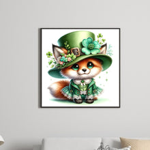 Load image into Gallery viewer, St. Patrick'S Four-Leaf Clover Fox 30*30CM(Canvas) Full Round Drill Diamond Painting