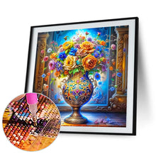 Load image into Gallery viewer, Flowers And Vase 40*40CM(Canvas) Full Round Drill Diamond Painting