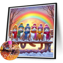 Load image into Gallery viewer, Rainbow Cat 30*30CM(Canvas) Full Round Drill Diamond Painting
