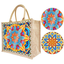 Load image into Gallery viewer, Linen DIY Flower Diamond Painting Purses for Women Adults Kids Craft (Mandala)