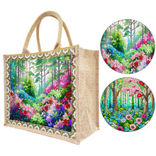 Load image into Gallery viewer, Linen DIY Flower Diamond Painting Purses for Women Adults Craft (Green Garden)
