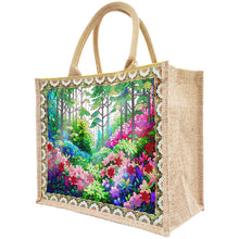 Load image into Gallery viewer, Linen DIY Flower Diamond Painting Purses for Women Adults Craft (Green Garden)