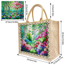 Load image into Gallery viewer, Linen DIY Flower Diamond Painting Purses for Women Adults Craft (Green Garden)