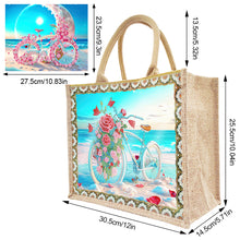 Load image into Gallery viewer, Linen DIY Flower Diamond Painting Purses for Women Adults Kids Girl Craft (Sea)