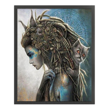 Load image into Gallery viewer, Yishu - Girl - 50*60CM 11CT 3 Stamped Cross Stitch