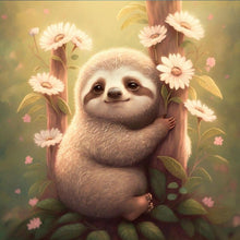 Load image into Gallery viewer, Sloth In A Tree 30*30CM(Canvas) Full Round Drill Diamond Painting