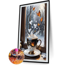 Load image into Gallery viewer, Coffee Butterfly 40*60CM(Canvas) Full Round Drill Diamond Painting