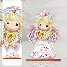 Load image into Gallery viewer, Special Shape Desktop Diamond Art Kits Nurse Angel Desktop Art (Nurse Angel)