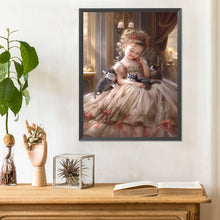 Load image into Gallery viewer, Big-Eyed Girl 30*40CM(Canvas) Full Round Drill Diamond Painting