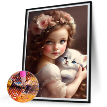 Load image into Gallery viewer, Big-Eyed Girl 30*40CM(Canvas) Full Round Drill Diamond Painting