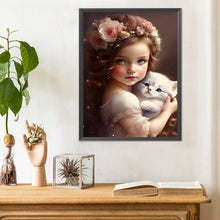 Load image into Gallery viewer, Big-Eyed Girl 30*40CM(Canvas) Full Round Drill Diamond Painting