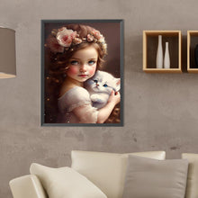 Load image into Gallery viewer, Big-Eyed Girl 30*40CM(Canvas) Full Round Drill Diamond Painting