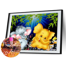Load image into Gallery viewer, Baby Elephant 40*30CM(Canvas) Full Round Drill Diamond Painting