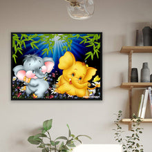 Load image into Gallery viewer, Baby Elephant 40*30CM(Canvas) Full Round Drill Diamond Painting