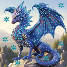 Load image into Gallery viewer, Blue Dragon 30*30CM(Canvas) Partial Special Shaped Drill Diamond Painting