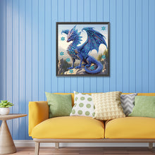 Load image into Gallery viewer, Blue Dragon 30*30CM(Canvas) Partial Special Shaped Drill Diamond Painting