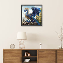 Load image into Gallery viewer, Dark Blue Dragon 30*30CM(Canvas) Partial Special Shaped Drill Diamond Painting