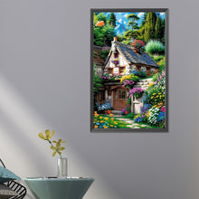 Load image into Gallery viewer, Flowers And Cottage 40*65CM(Picture) Full Round Drill Diamond Painting