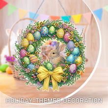 Load image into Gallery viewer, Easter Wreath Theme 2D Flat DIY Rabbit Diamond Art Pendant Door Home Decoration