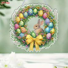 Load image into Gallery viewer, Easter Wreath Theme 2D Flat DIY Rabbit Diamond Art Pendant Door Home Decoration