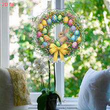 Load image into Gallery viewer, Easter Wreath Theme 2D Flat DIY Rabbit Diamond Art Pendant Door Home Decoration