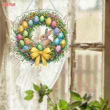 Load image into Gallery viewer, Easter Wreath Theme 2D Flat DIY Rabbit Diamond Art Pendant Door Home Decoration