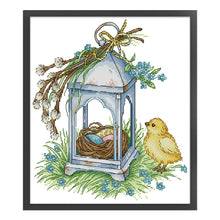 Load image into Gallery viewer, Joy Sunday - Bird And Lantern - 27*30CM 14CT 2 Stamped Cross Stitch