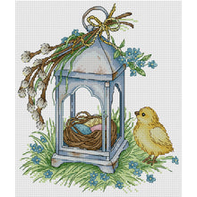 Load image into Gallery viewer, Joy Sunday - Bird And Lantern - 27*30CM 14CT 2 Stamped Cross Stitch