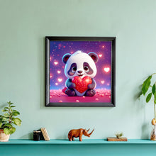 Load image into Gallery viewer, Cute Panda With A Heart 30*30CM(Canvas) Full Round Drill Diamond Painting