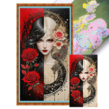 Load image into Gallery viewer, Yishu - Girl - 40*75CM 11CT 3 Stamped Cross Stitch