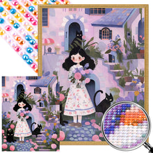 Load image into Gallery viewer, Little Girl 50*60CM(Picture) Full Round Drill Diamond Painting