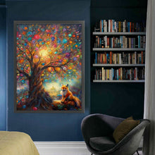 Load image into Gallery viewer, Huancan - Fox Under A Tree - 45*60CM 14CT 2 Stamped Cross Stitch