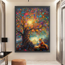 Load image into Gallery viewer, Huancan - Fox Under A Tree - 45*60CM 14CT 2 Stamped Cross Stitch