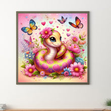 Load image into Gallery viewer, Snake In The Flowers 30*30CM(Canvas) Full Round Drill Diamond Painting