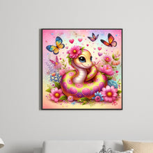 Load image into Gallery viewer, Snake In The Flowers 30*30CM(Canvas) Full Round Drill Diamond Painting