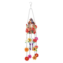 Load image into Gallery viewer, Rotate Wind Chime Theme 2D/Flat DIY Rose Lantern Double-Side Diamond Art Pendant