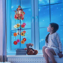 Load image into Gallery viewer, Rotate Wind Chime Theme 2D/Flat DIY Rose Lantern Double-Side Diamond Art Pendant