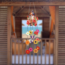 Load image into Gallery viewer, Rotate Wind Chime Theme 2D/Flat DIY Rose Lantern Double-Side Diamond Art Pendant